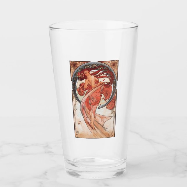 Alphonse Mucha Dance 1898 Jugendstil Vintag Glas (Vorderseite)