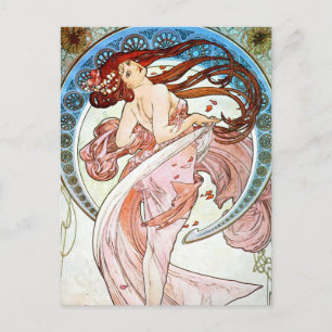 Alphonse Mucha Dance Postkarte