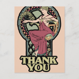 Alphonse Mucha Dankeskarten Postkarte