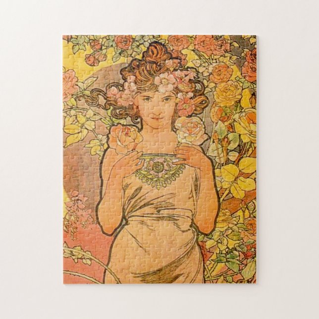 Alphonse Mucha das Rosen-Puzzlespiel Puzzle (Vertikal)