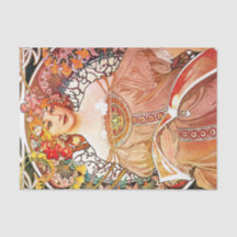 Alphonse Mucha Daydream Floral Vintage Art Nouveau