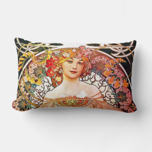 Alphonse Mucha Daydream Florale Vintage Art Nouvea Lendenkissen