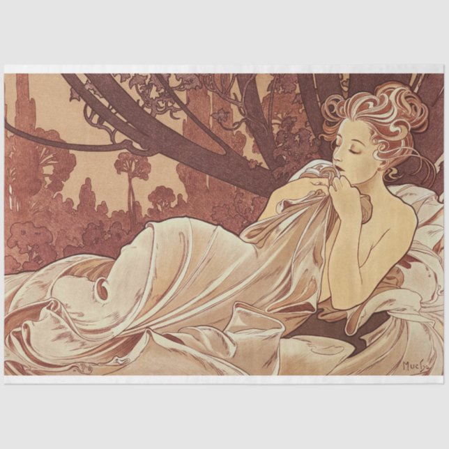 Alphonse Mucha Dekoupage Seidenpapier (Vorderseite)