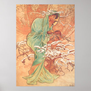 Alphonse Mucha – Der Winter – Die Jahreszeiten Poster