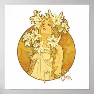 Alphonse Mucha - die Blumen Poster