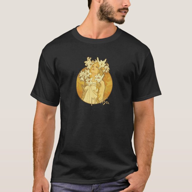 Alphonse Mucha - die Blumen T-Shirt (Vorderseite)