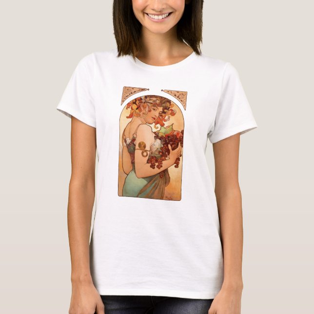 Alphonse Mucha - die Früchte T-Shirt (Vorderseite)