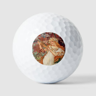 Alphonse Mucha, Die Jahreszeiten (1896) Frühling Golfball