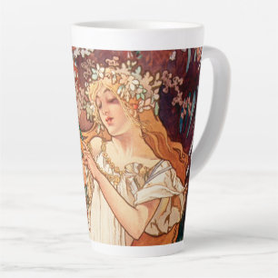 Alphonse Mucha, Die Jahreszeiten (1896) Frühling Milchtasse