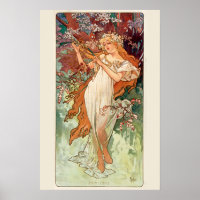 Alphonse Mucha, Die Jahreszeiten (1896) Frühling