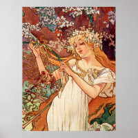 Alphonse Mucha, Die Jahreszeiten (1896) Frühling