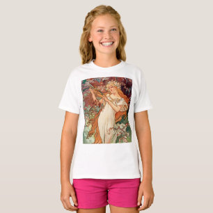 Alphonse Mucha, Die Jahreszeiten (1896) Frühling T-Shirt