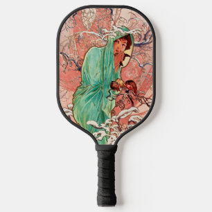Alphonse Mucha, Die Jahreszeiten, Winter (1896) Pickleball Schläger