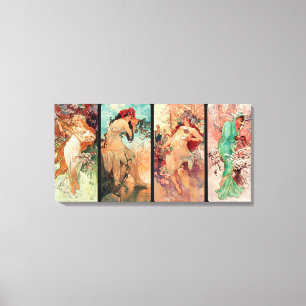 Alphonse Mucha, Die Vier Jahreszeiten (1896) Leinwanddruck