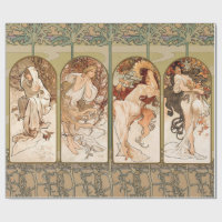 Alphonse Mucha Die vier Jahreszeiten 1897 Art Nouv