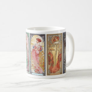 Alphonse Mucha , Die vier Jahreszeiten, 1900 Kaffeetasse