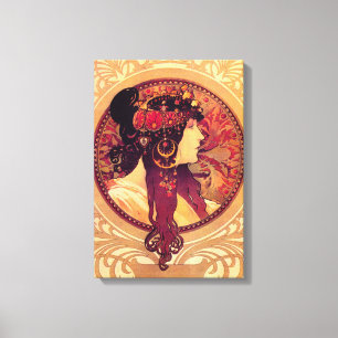 Alphonse Mucha Donna Orechini Leinwand Poster