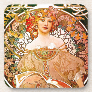 Alphonse Mucha Dreaming (Reverie) Getränkeuntersetzer