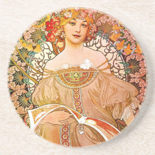 Alphonse Mucha Dreaming (Reverie) Getränkeuntersetzer