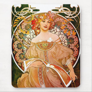 Alphonse Mucha Dreaming (Reverie) Mousepad