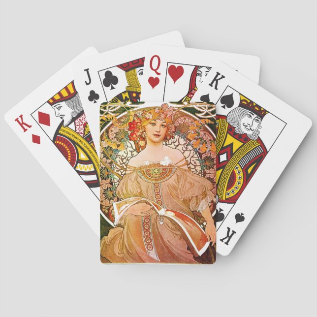 Alphonse Mucha Dreaming (Reverie) Spielkarten (Rückseite)