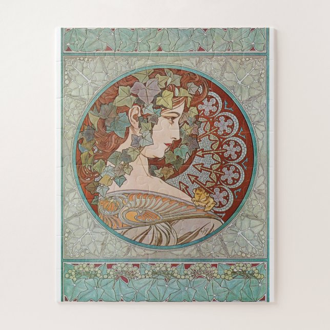 Alphonse Mucha - Efeu Puzzle (Vertikal)