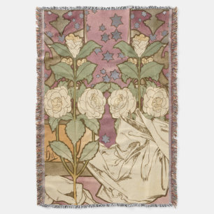 Alphonse Mucha Elegante Art Nouveau Sterne Kamelie Decke