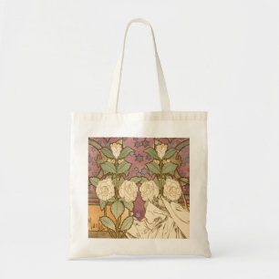 Alphonse Mucha Elegante Art Nouveau Sterne Kamelie Tragetasche