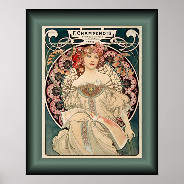 Alphonse Mucha ~ F. Champenois Imprimeur Editeur ~ Poster (Vorne)