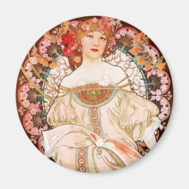 Alphonse Mucha F. Champenois Magnet (Vorne)