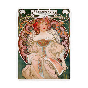 Alphonse Mucha F. Champenois Magnet