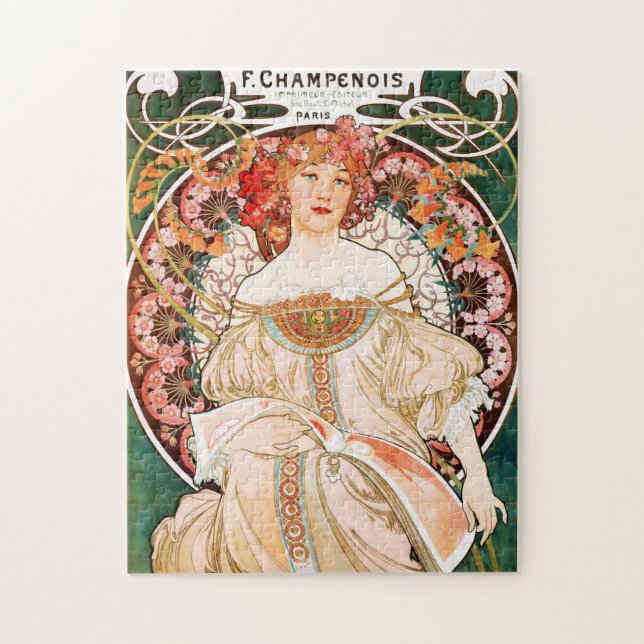 Alphonse Mucha F. Champenois-Puzzle Puzzle (Vertikal)