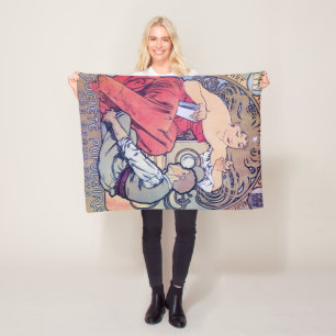 Alphonse Mucha Fleecedecke