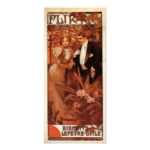 Alphonse Mucha Flirt Print Fotodruck