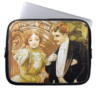 Alphonse Mucha Flirt Vintag Romantik Art Nouveau