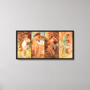 Alphonse Mucha, Four Seasons Leinwanddruck
