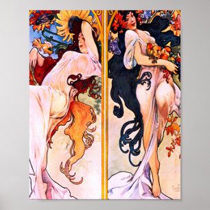 Alphonse Mucha - Four Seasons Poster