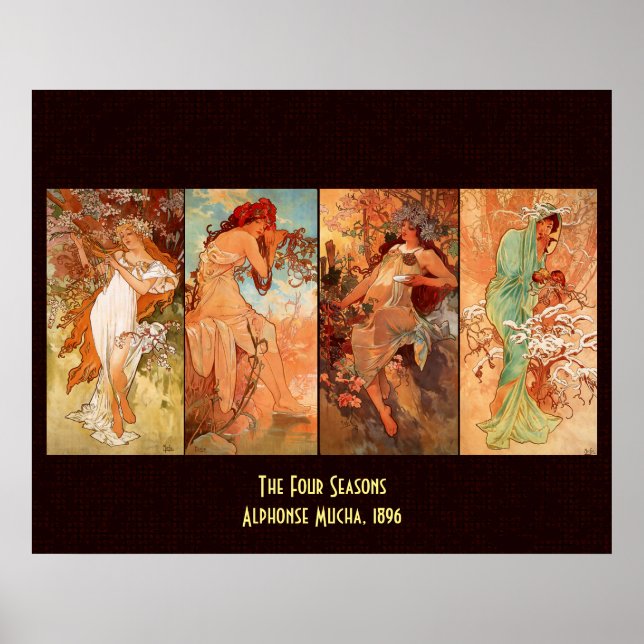 Alphonse Mucha, Four Seasons Poster (Vorne)