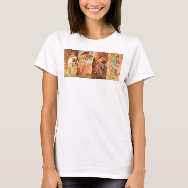 Alphonse Mucha, Four Seasons T-Shirt (Vorderseite)
