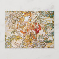 Alphonse Mucha - Frau mit Daisy