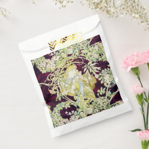 Alphonse Mucha Frau mit Gänseblümchen Art Nouveau  Geschenktütchen