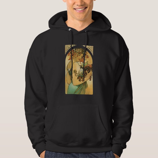 Alphonse Mucha ~ Fruit ( 1897 ) Art Nouveau Hoodie (Vorderseite)