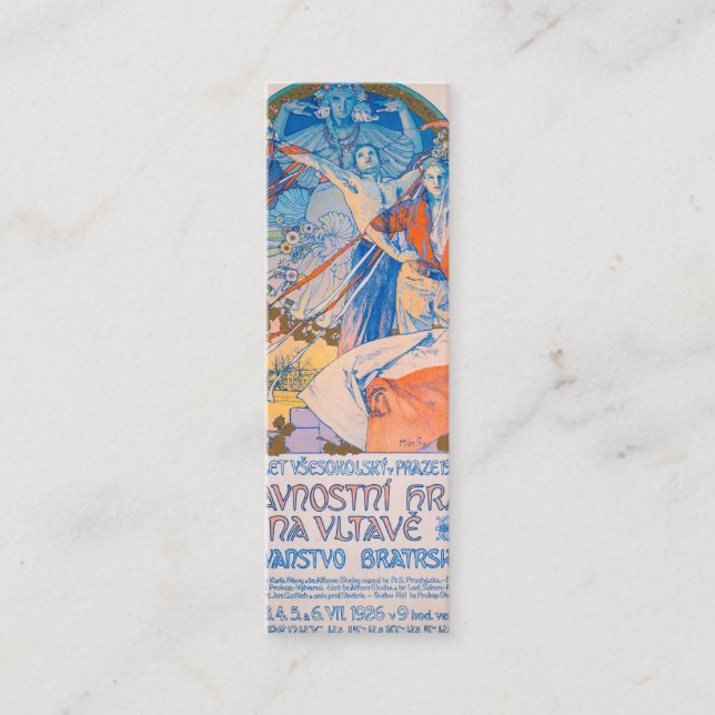 Alphonse Mucha für das Sokol Festival (1926) Mini Visitenkarte (Vorderseite)