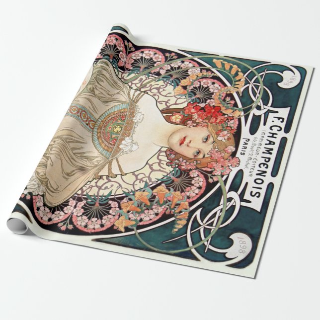 Alphonse Mucha Geschenkpapier (Ungerollt)