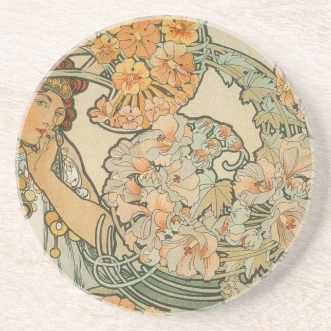 Alphonse Mucha Getränkeuntersetzer (Vorne)