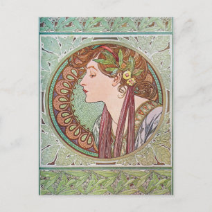 Alphonse Mucha Goddess Art Postkarte