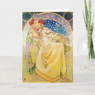 Alphonse Mucha Goddess Karte