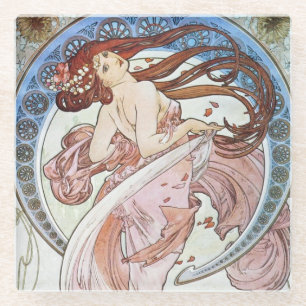 Alphonse Mucha Göttin Glasuntersetzer
