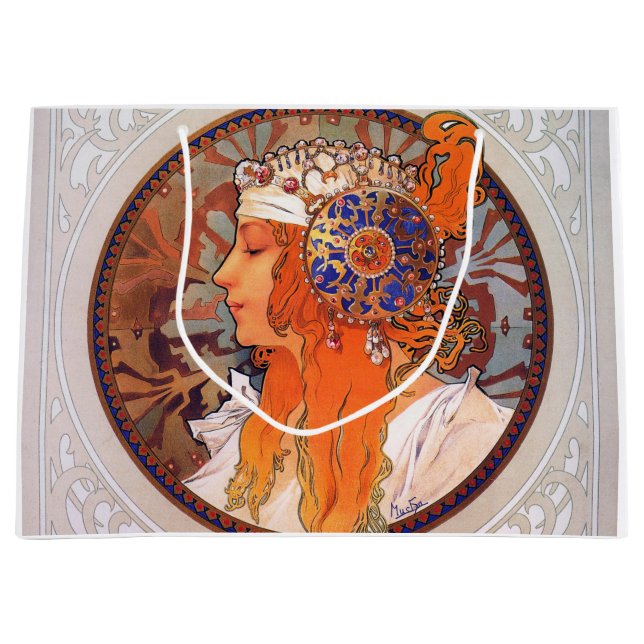 Alphonse Mucha Große Geschenktüte (Vorderseite)