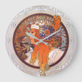 Alphonse Mucha Große Wanduhr